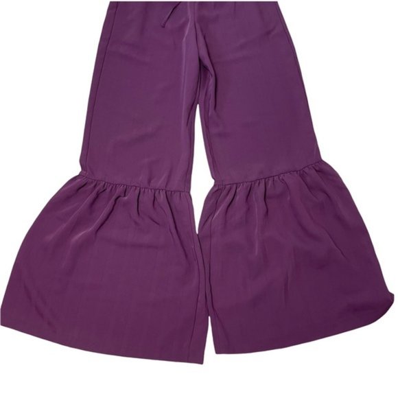 FRENCH CONNECTION Women's Plum Noir Aleida Suiting Bell Bottom Trousers 2 NWT - Picture 3 of 10